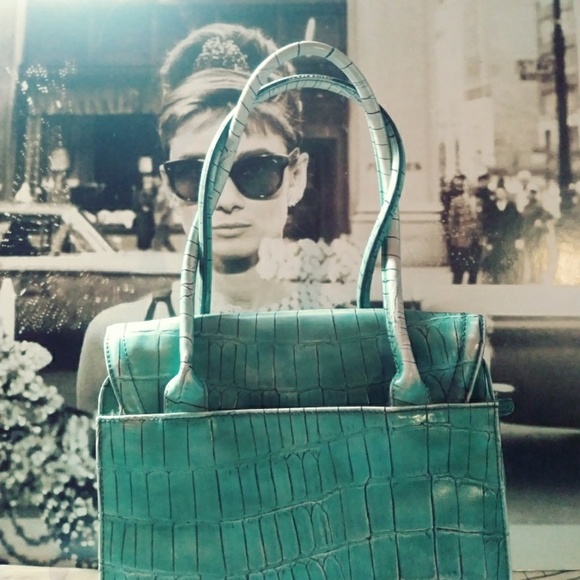 Liz Claiborne purse faux Alligator Pattern green - Picture 7 of 7